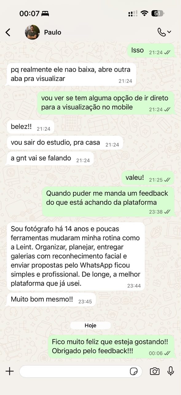 Depoimento de Paulo Bezerra no WhatsApp